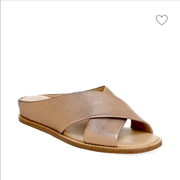 Vince Women's Fairley Leather Slide Sandals - Picture 1 of 6